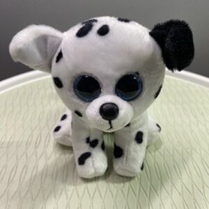 Ty Velvety Catcher The White & Black Dalmatian Blue Sparkle‎ Eyes 6"